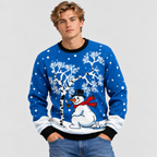 Snemandsprintet Sweater til Herrer - Strikket med Rund Hals
