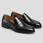Herre Læderloafers – Slip-On Penny Loafer Stil