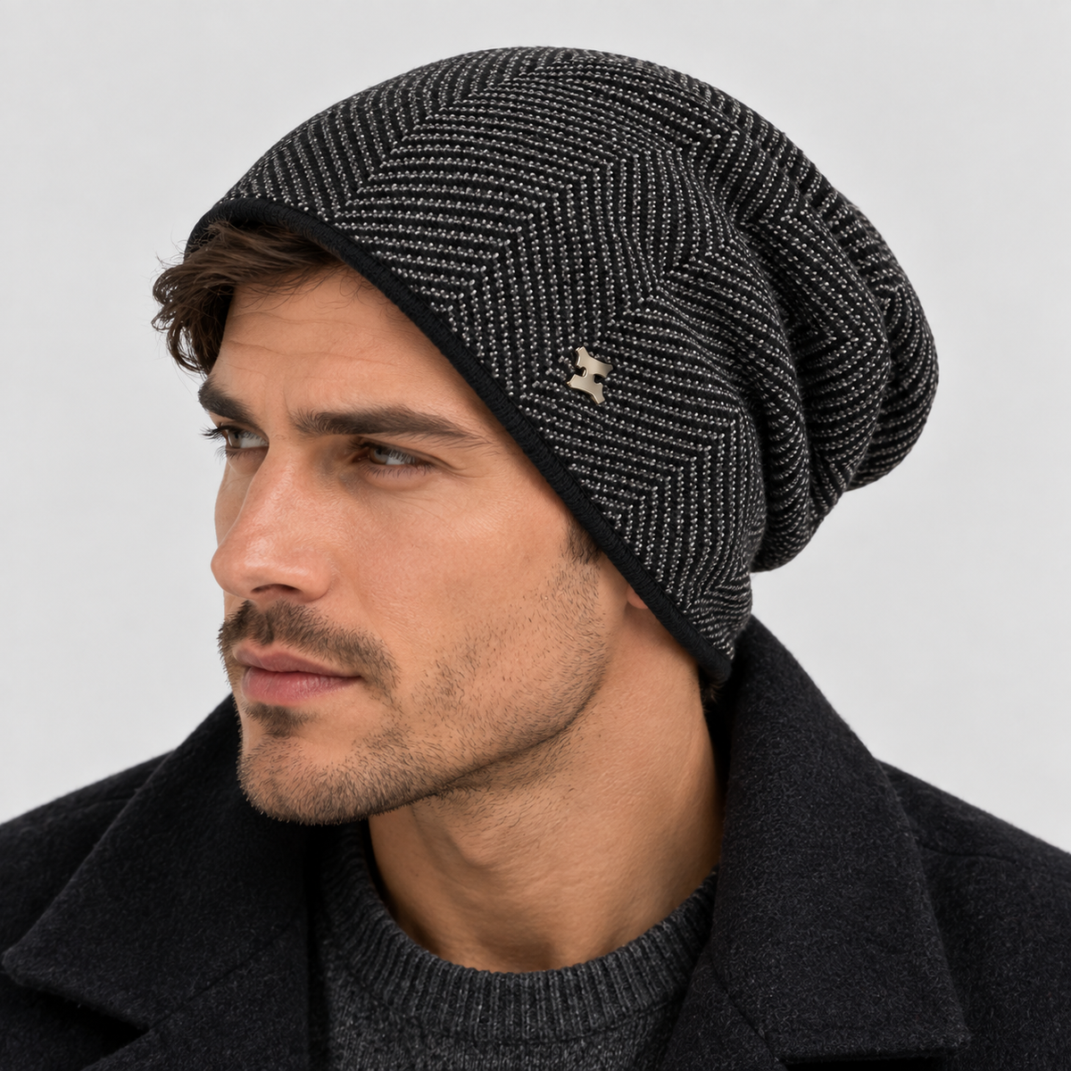 Unisex Fleecefor Hue – Slouchy Strikket Vinterhue