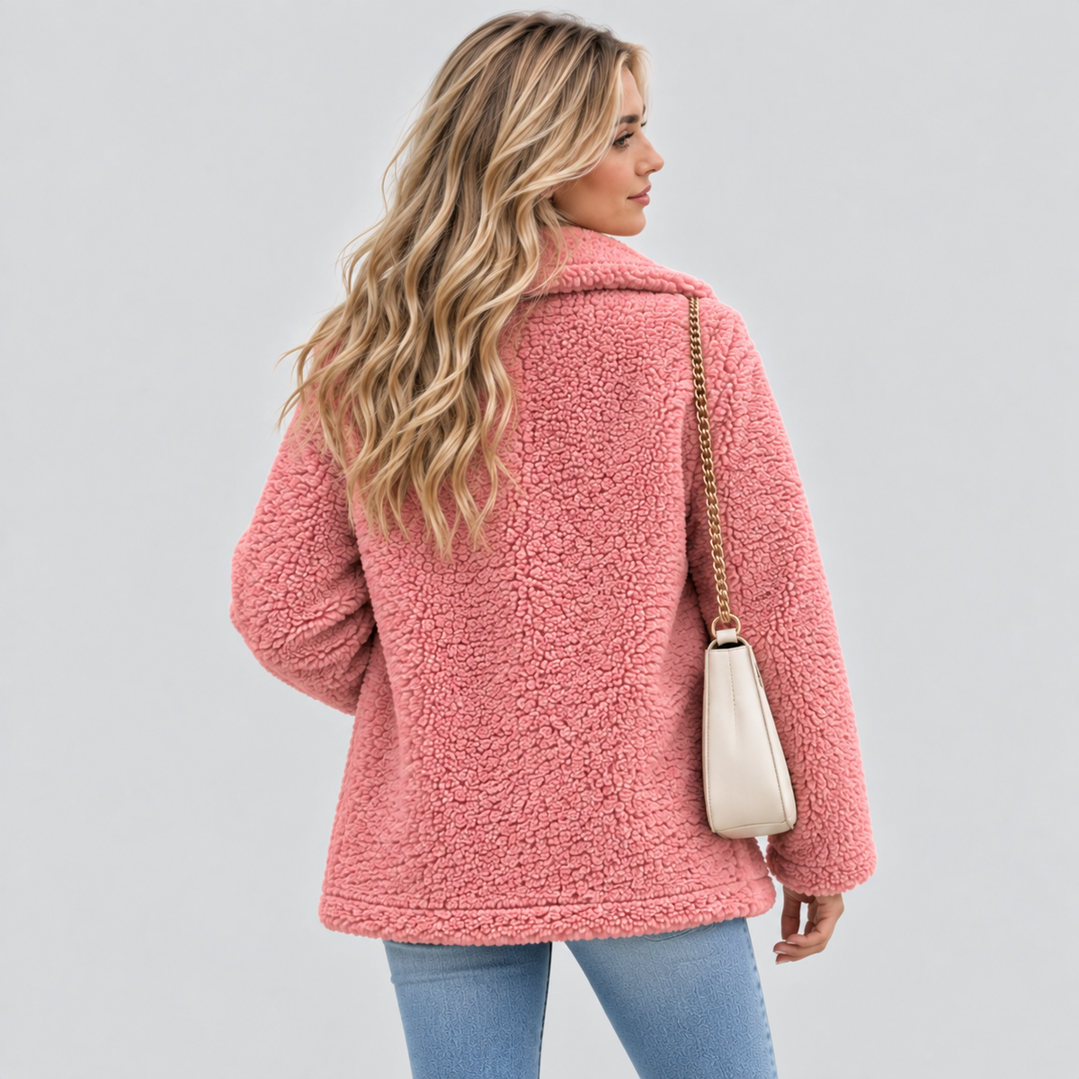Teddy Fleece Jakke – Dobbeltradet Vinterfrakke