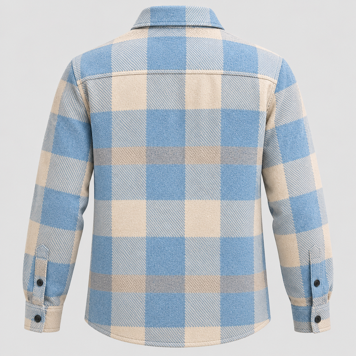 Flannelskjorte til Herrer - Tern, Knaplukning, Brystlomme