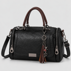 Boston-Taske - Vintagestil med Dobbelt Lynlås og Crossbodyrem