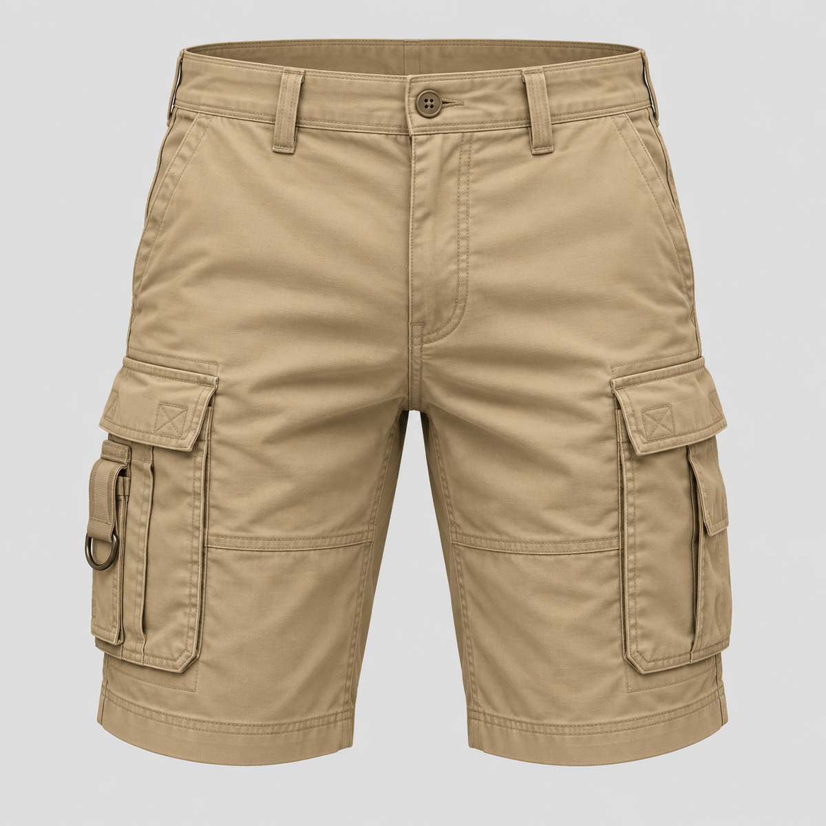 Herre Cargoshorts – Afslappet Pasform Bomuld Multi-lomme