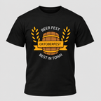 Oktoberfest T-Shirt til Herrer - Printet Rund Hals til Festivaler