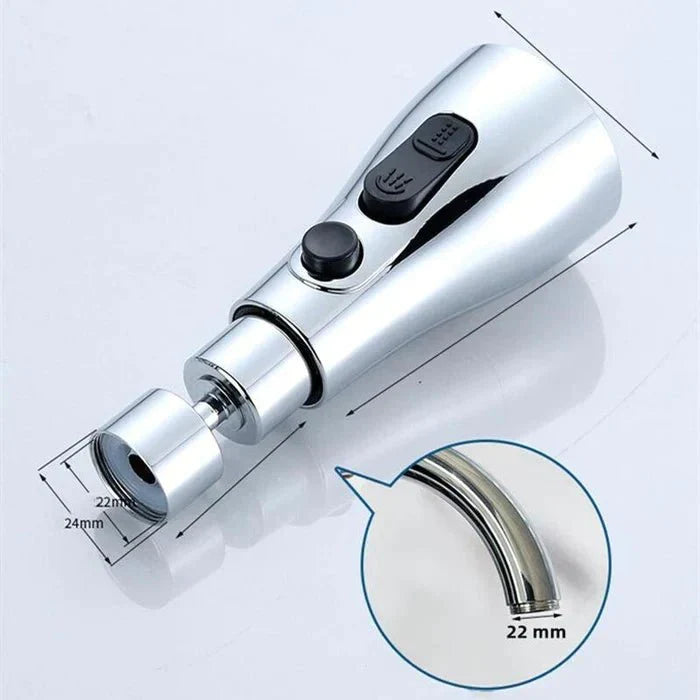 360Tap | Universal taphoved – 3-mode spray, 360° rotation, metal