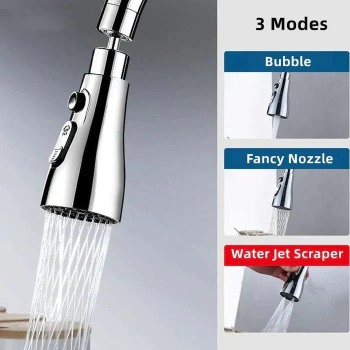 360Tap | Universal taphoved – 3-mode spray, 360° rotation, metal