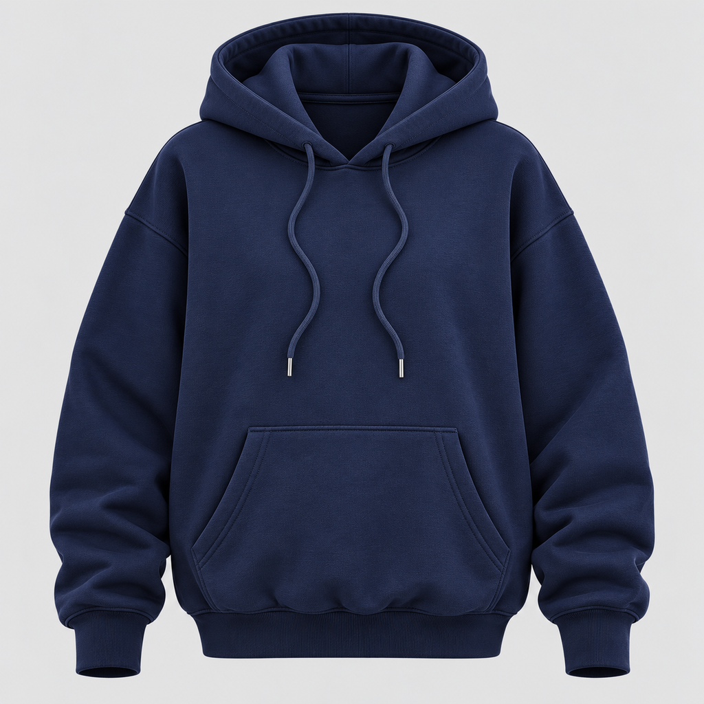 Oversized Hoodie - Leopardstjerne på Ryggen, Faldende Skuldre