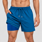 Herre 2-i-1 Badeshorts – Mesh For med Refleksdetalje
