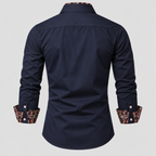 Kontrastdetalje Skjorte - Slim Fit Paisley Detalje