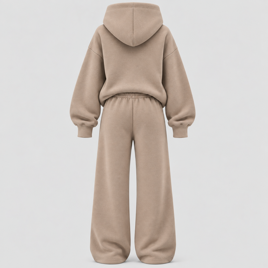 Dame Cropped Hættesæt – Matchende Loungewear Todelt