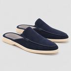 Ruskindslook Loafers til Herrer - Bagløse Slip-On Mules