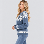 Fair Isle-Sweater til Damer - Strikket med Geometrisk Mønster
