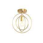 AetherLight Væglampe – Metal med Guld Finish, 24" Diameter