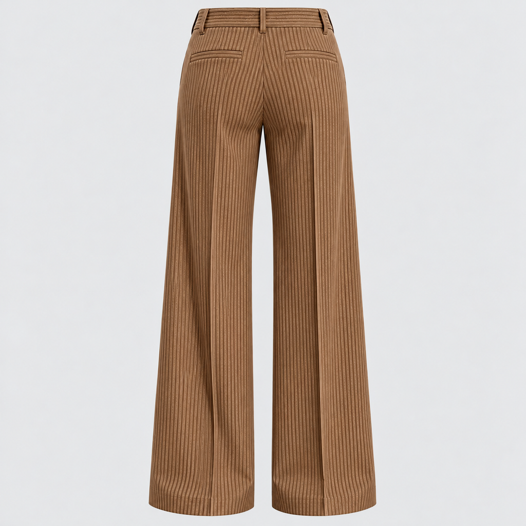 Ribbede Fløjlsbukser til Damer - Høj Talje