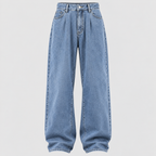 Jeans med Vide Ben til Damer - Høj Talje, Afslappet Pasform