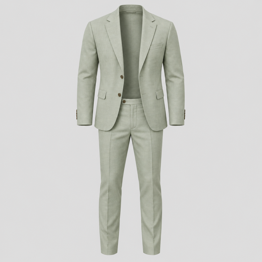 Herre Slim Fit Todelt Jakkesæt – Blazer og Bukser