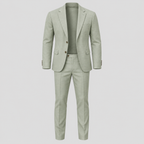 Herre Slim Fit Todelt Jakkesæt – Blazer og Bukser