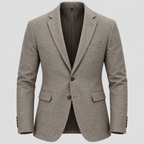 Herre Slim Fit Bomulds-Linned Blazer – Notch Revers Jakke