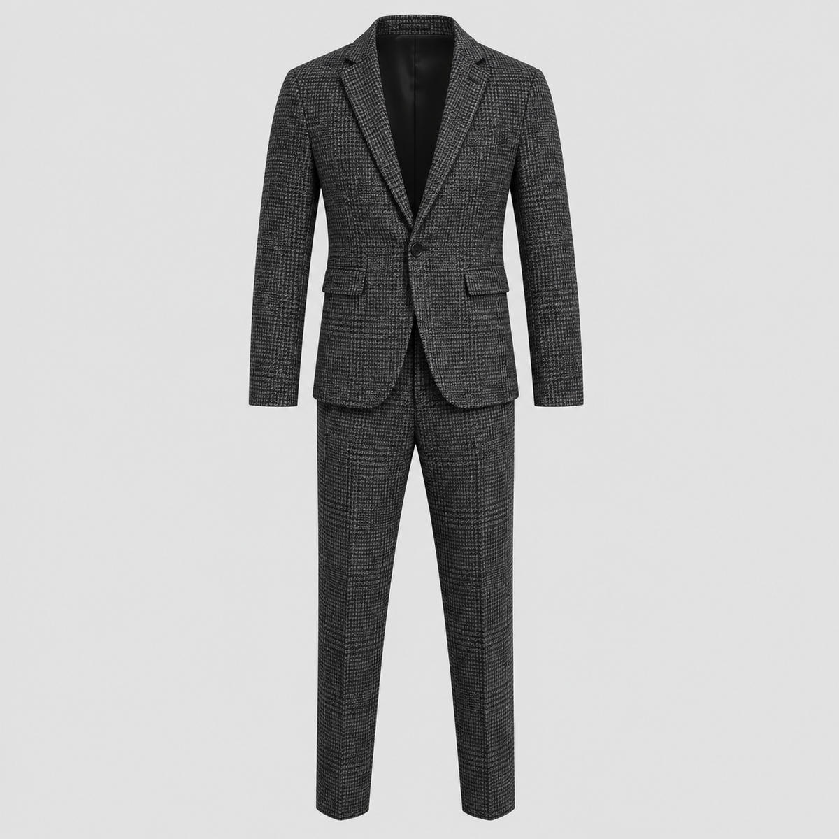 Herre Slim Fit Todelt Jakkesæt – Notch Revers Enkeltknap