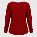 Stjerneprintet Sweater til Damer - V-Hals Strækstrik