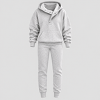 Dame Matchende Hoodie Sæt – Bomuldsblanding Todelt Loungewear