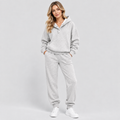 Dame Matchende Hoodie Sæt – Bomuldsblanding Todelt Loungewear