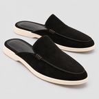Ruskindslook Loafers til Herrer - Bagløse Slip-On Mules