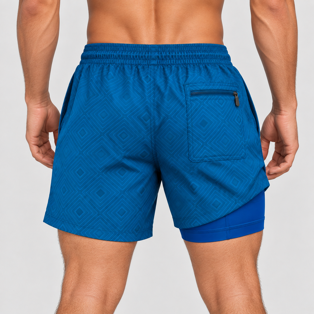 Herre 2-i-1 Badeshorts – Mesh For med Refleksdetalje