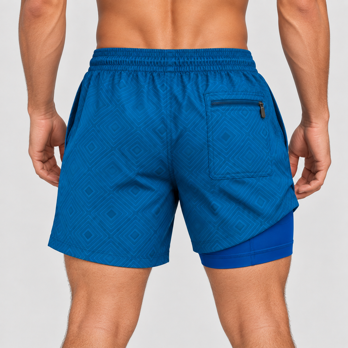Herre 2-i-1 Badeshorts – Mesh For med Refleksdetalje