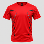 Herre Sports T-shirt – Kontrast Piping Rundhals