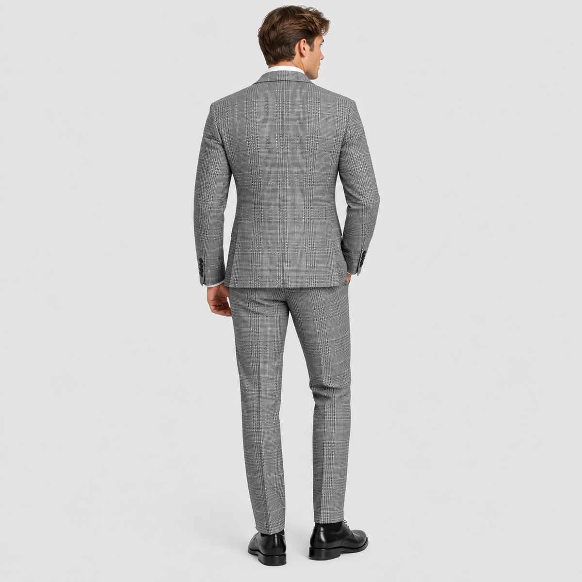 Herre Slim Fit Todelt Jakkesæt – Notch Revers Enkeltknap