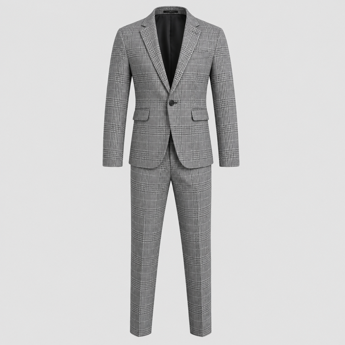 Herre Slim Fit Todelt Jakkesæt – Notch Revers Enkeltknap