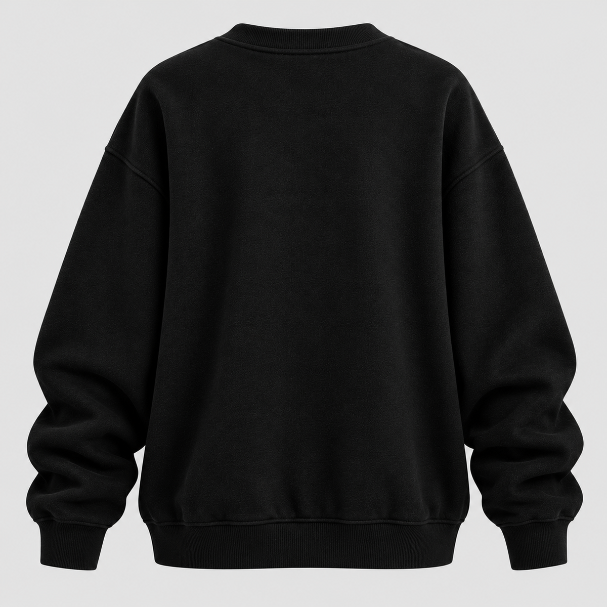 Halloween Sweatshirt med Rund Hals - Græskarprint på Brystet