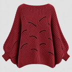 Sweater med Flagermusærmer til Damer - Cropped Kabelstrik