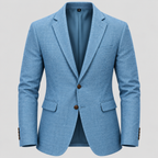 Herre Slim Fit Bomulds-Linned Blazer – Notch Revers Jakke