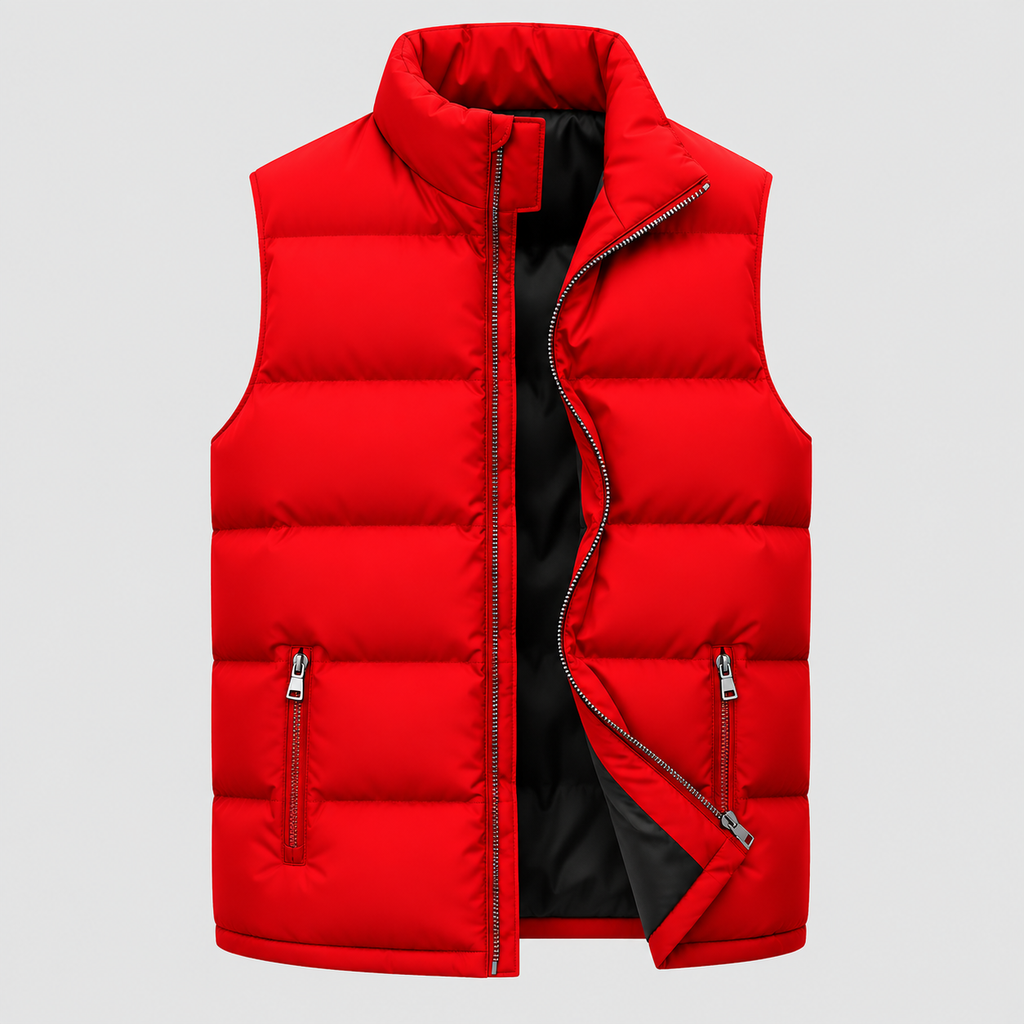 Herre Hætte Puffer Vest – Ærmeløs Quiltet Bodywarmer