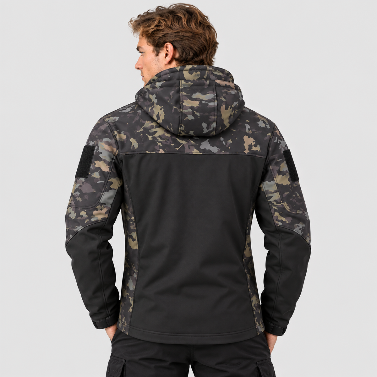 Taktisk Softshell-Jakke til Herrer - Vandafvisende, Med Hætte
