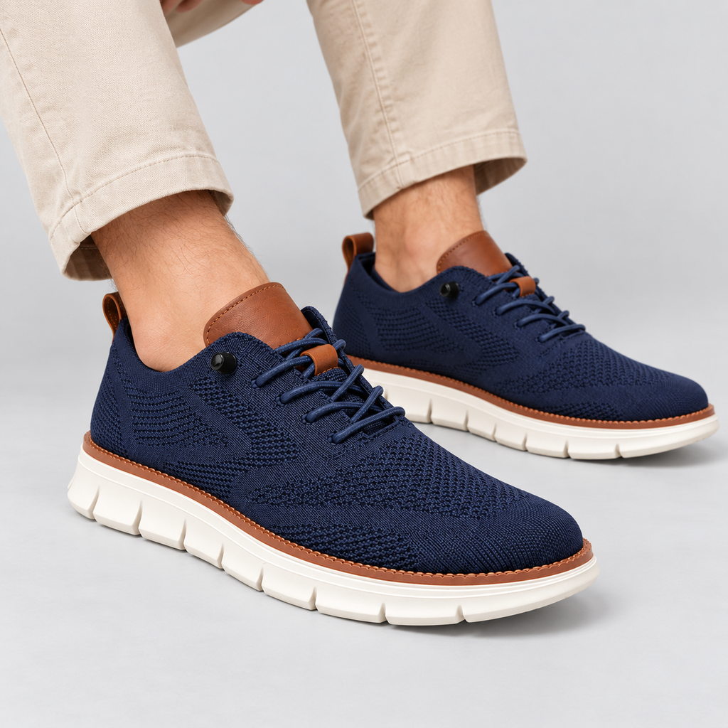 Meshsneakers til Herrer - Kraftig Sål med Strukturerede Sidepaneler