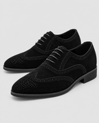Ruskind Oxford-Sko til Herrer - Wingtip Brogue, Snøring, Polstret Indersål
