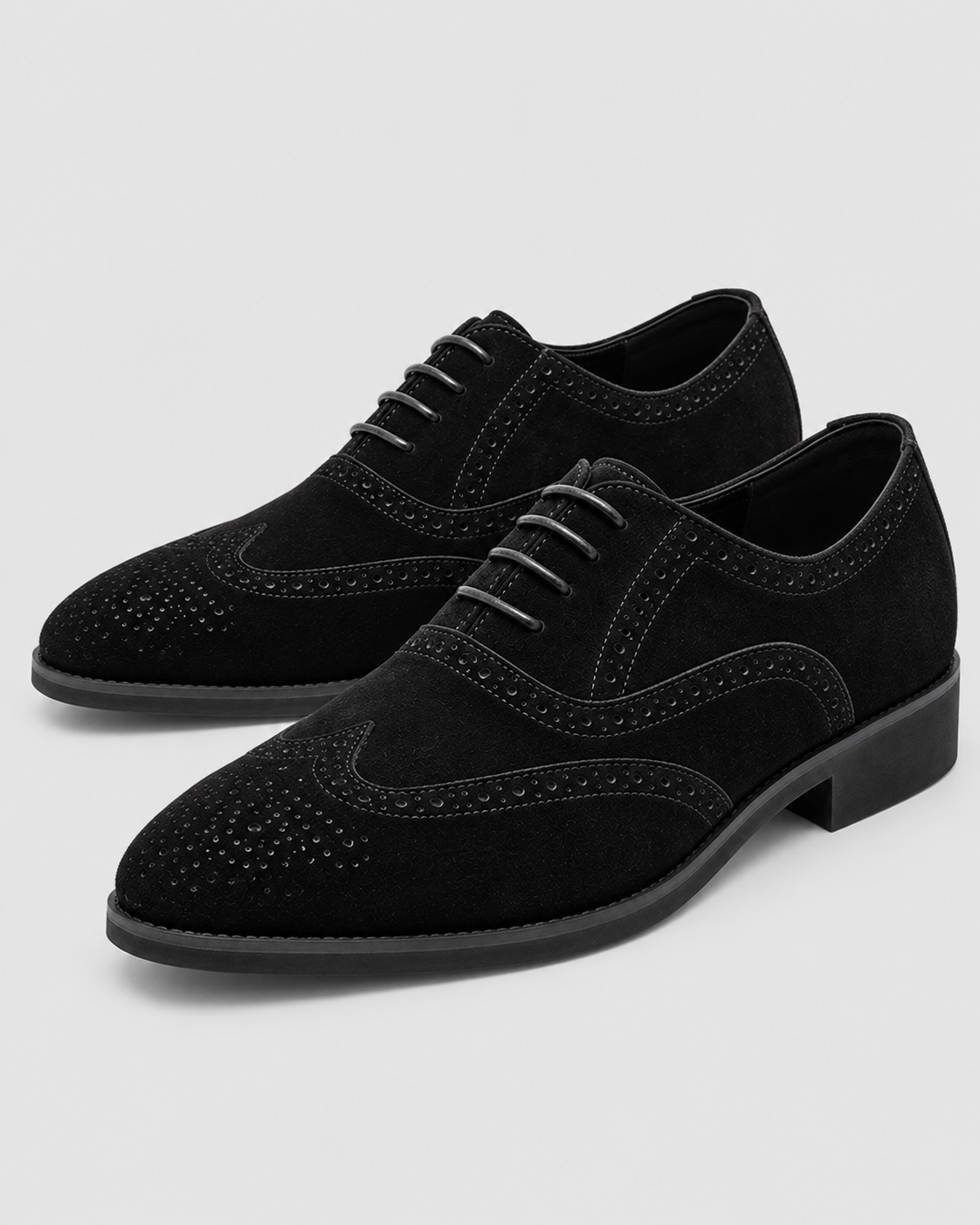Ruskind Oxford-Sko til Herrer - Wingtip Brogue, Snøring, Polstret Indersål
