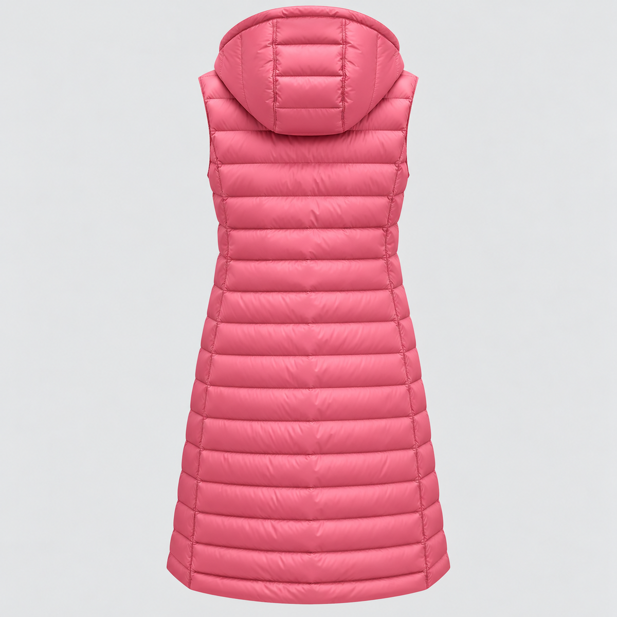 Quiltet Vest til Damer - Kontrasthætte, Fire Farver