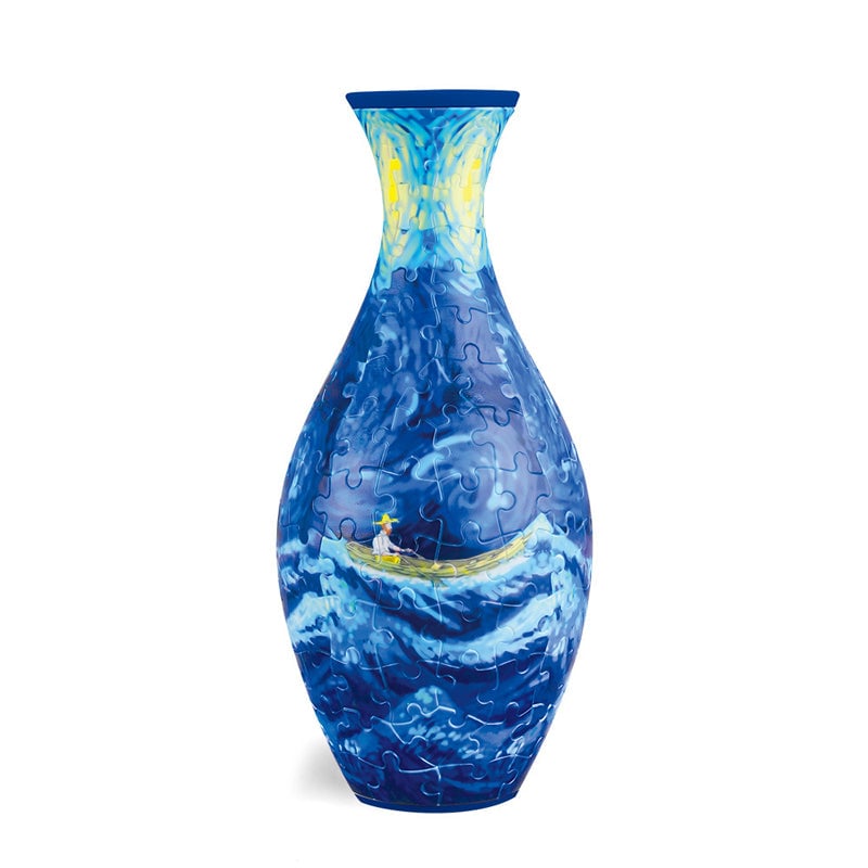 3D Puzzle Vase – EcoBloom, Dekorativ Blomstervase med Aftagelig Vandbeholder