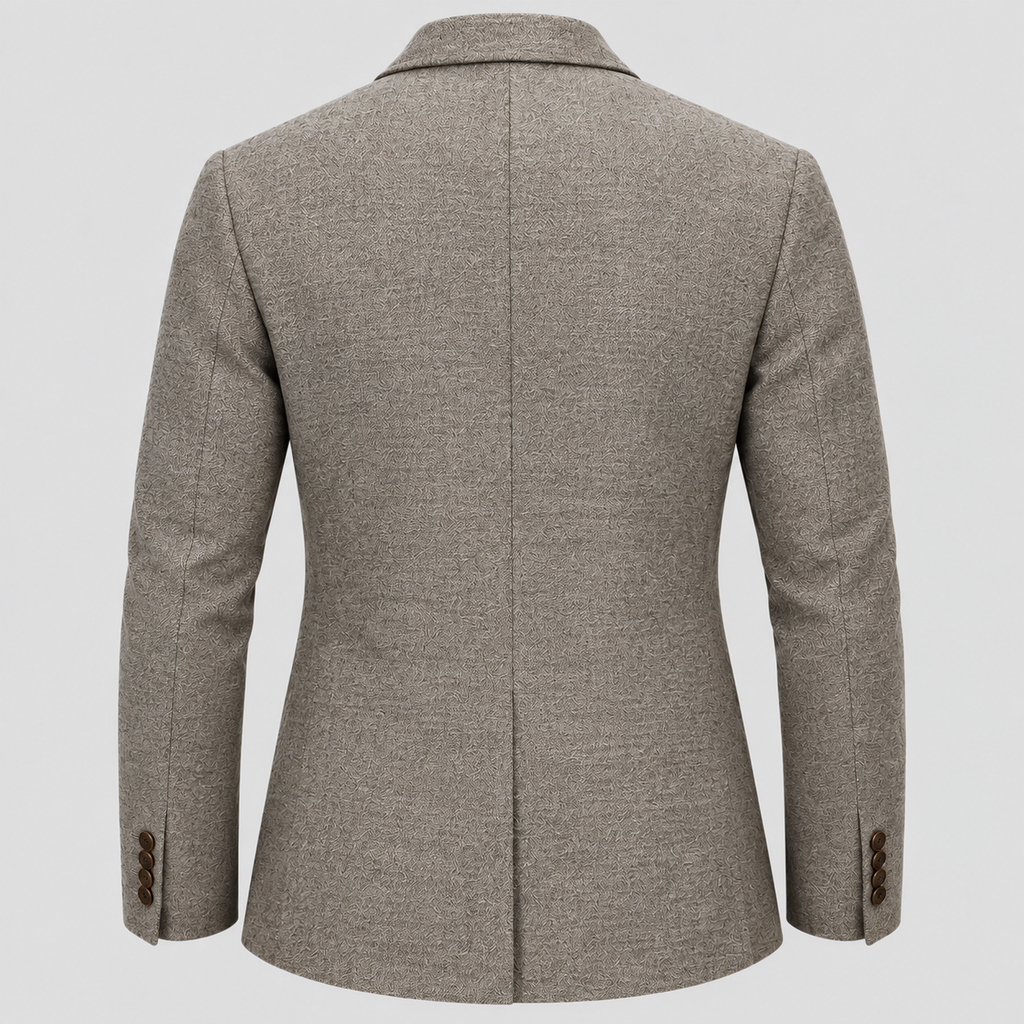 Herre Slim Fit Bomulds-Linned Blazer – Notch Revers Jakke