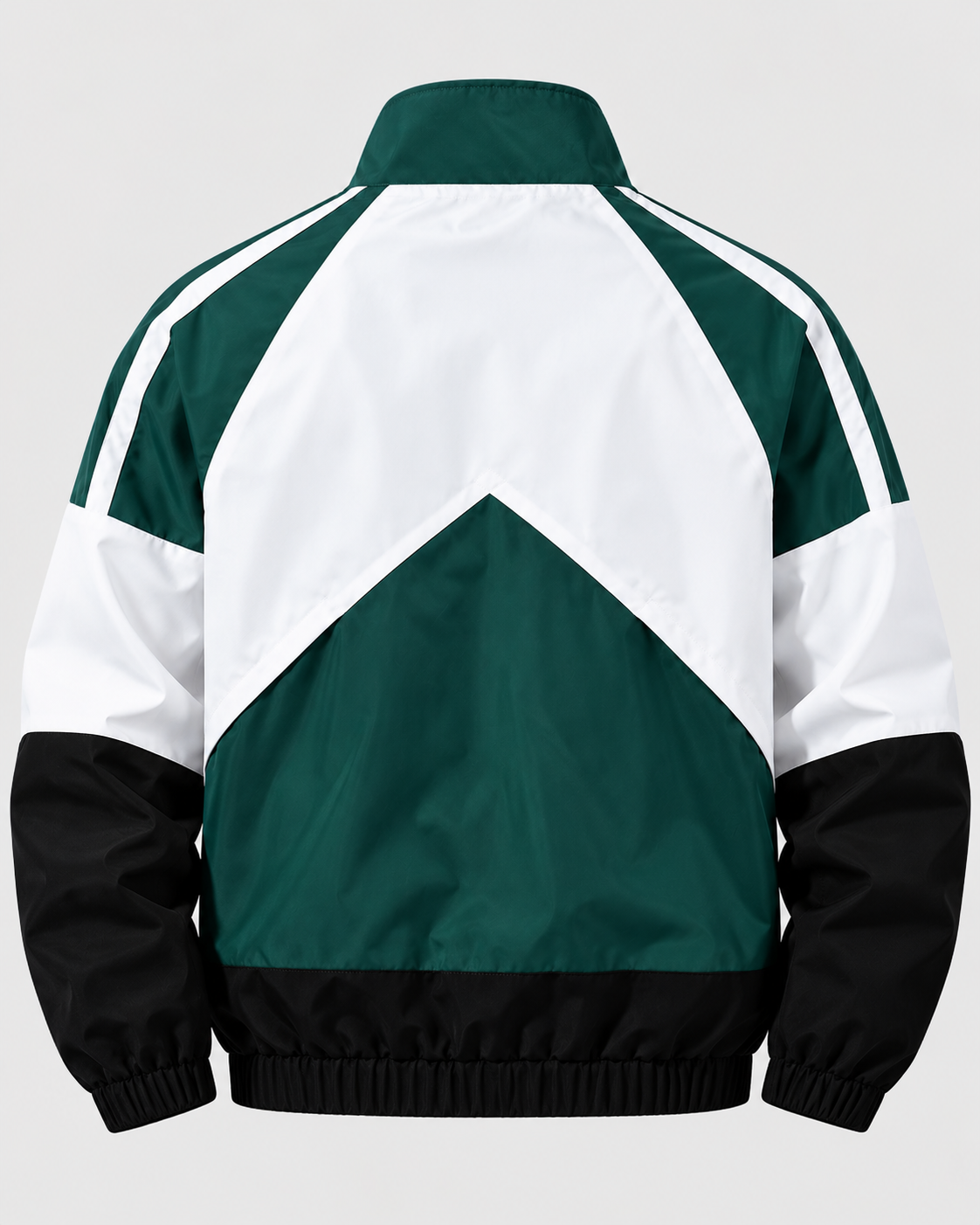 Colorblock Træningsjakke til Herrer - Ståkrave, Lynlås, Polyester