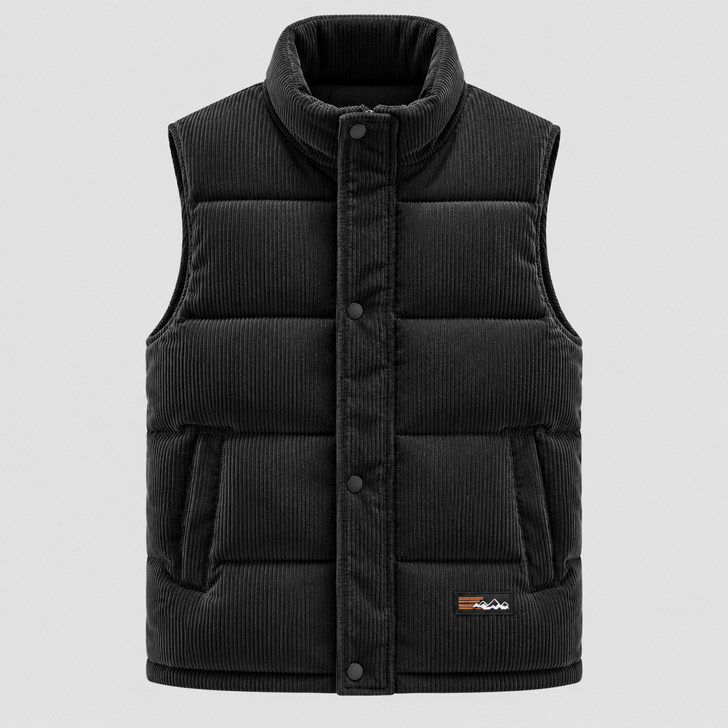 Fløjlsvest til Herrer - Quiltet, Ærmeløs