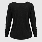 Stjerneprintet Sweater til Damer - V-Hals Strækstrik