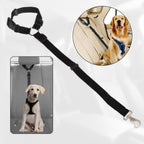 Hundesikkerhedssele til bil – justerbar længde, nylon og metalspænde