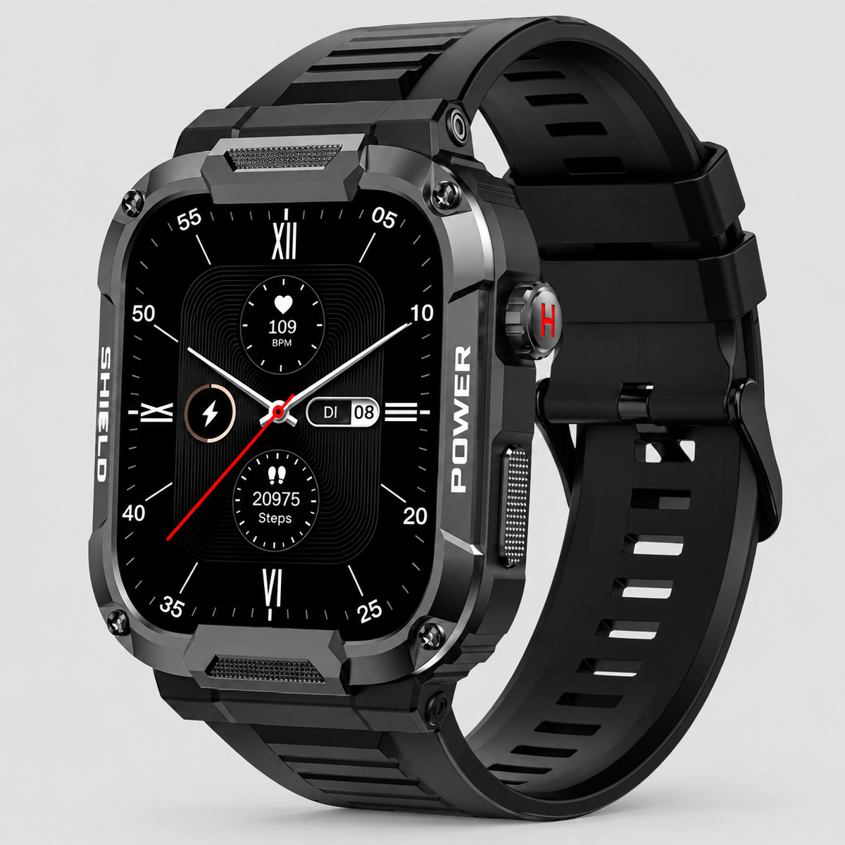 Robust Smartwatch - Ottekantet Kasse, iOS- og Android-Kompatibel