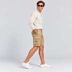 Herre Cargoshorts – Afslappet Pasform Bomuld Multi-lomme