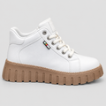 Lædersneakers med Platformssål - Skridsikker Sål i Tre Farver